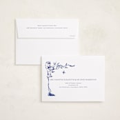 "Three Friends of Winter" - Minted x The Met Holiday Cards in Cobalt by Lucrecia Caporale - FREE Recipient Addressing