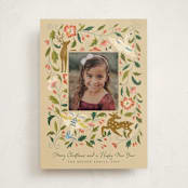 "Ancient Textile" - Minted x The Met Holiday Cards in Latte by Petra Kern - Front