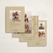 "Ancient Textile" - Minted x The Met Holiday Cards in Latte by Petra Kern - Back of Card Options