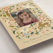 "Ancient Textile" - Minted x The Met Holiday Cards in Latte by Petra Kern - Detail