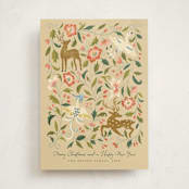 "Ancient Textile" - Minted x The Met Holiday Cards in Latte by Petra Kern - Front