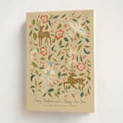 "Ancient Textile" - Minted x The Met Holiday Cards in Latte by Petra Kern - Folded Card