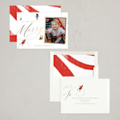 "Winter Pastimes" - Minted x The Met Holiday Cards in Candy Cane by Oscar and Emma - Karly Depew - Assembled