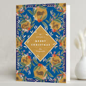"Belles Heures" - Minted x The Met Holiday Cards in Azure by Jackie Crawford - Folded Card