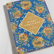 "Belles Heures" - Minted x The Met Holiday Cards in Azure by Jackie Crawford - Detail