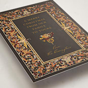" Pietra Dura" - Minted x The Met Holiday Cards in Chocolate by Becky Nimoy - Detail