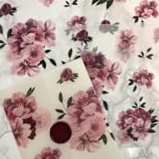 "Burgundy and Dusty Pink Floral Vellum (10 pack)" - Invitation Jackets and Overlays in clear by Carley Zuercher