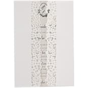 "Laser cut flowers motif vellum jacket, Set of 10" - Invitation Jackets and Overlays in white by Self Stationery