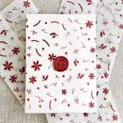 "Red Christmas vellum wrap | Set of 10" - Invitation Jackets and Overlays in red by Maria Ferrer G.