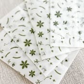 "Green Christmas patter vellum wraps | Set of 10" - Invitation Jackets and Overlays in green by Maria Ferrer G.