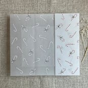 "Holiday candy cane printed vellum wrap for 5x7 card | pack of 10" - Invitation Jackets and Overlays in multicolorassorted-colors by Ivory Invitations