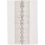 "Laser cut lace vellum jacket, Set of 10" - Invitation Jackets and Overlays in white by Self Stationery