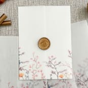"Field of wildflowers vellum wraps for 5x7 invitations | Set of 10" - Invitation Jackets and Overlays in multicolorassorted-colors by Maria Ferrer G.