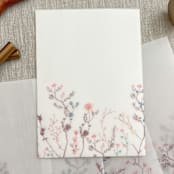 "Field of wildflowers vellum wraps for 5x7 invitations | Set of 10" - Invitation Jackets and Overlays in multicolorassorted-colors by Maria Ferrer G.