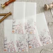 "Field of wildflowers vellum wraps for 5x7 invitations | Set of 10" - Invitation Jackets and Overlays in multicolorassorted-colors by Maria Ferrer G.