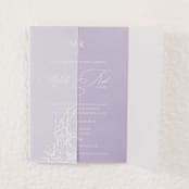"Vellum Jacket with Small Wooden Church, Set of 10" - Invitation Jackets and Overlays in white by Self Stationery