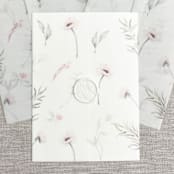 "Peonies vellum wraps for 5x7 invitations | Set of 10" - Invitation Jackets and Overlays in multicolorassorted-colors by Maria Ferrer G.