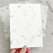 "Peonies vellum wraps for 5x7 invitations | Set of 10" - Invitation Jackets and Overlays in multicolorassorted-colors by Maria Ferrer G.
