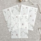 "Peonies vellum wraps for 5x7 invitations | Set of 10" - Invitation Jackets and Overlays in multicolorassorted-colors by Maria Ferrer G.