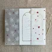 "Holly berries white pine leaves printed vellum wrap for 5x7 card | pack of 10" - Invitation Jackets and Overlays in white by Ivory Invitations
