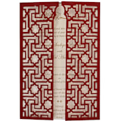 "Laser Cut Gatefold Cover for 5x7 Asian Invitation  | Set of 10 | Envelopes Included" - Invitation Jackets and Overlays in red by Self Stationery