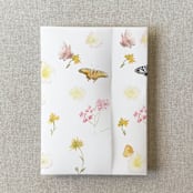 "Butterfly Floral Vellum Jacket for Wedding Invitations | A7 | Set of 10" - Invitation Jackets and Overlays in multicolor by Cotton and Bow