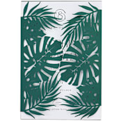 "Tropical Monstera Leaf Laser Cut Dark Green Covers for 5x7 Invitation | Set of 10| Envelopes Included" - Invitation Jackets and Overlays in green by Self Stationery