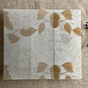 "Antique Hydrangea flower gold leaf printed vellum wrap for 5x7 card | pack of 10" - Invitation Jackets and Overlays in gold by Ivory Invitations