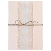 "Peach Laser Cut Invitation Cover for 5x7 Card | Set of 10 | Envelopes Included" - Invitation Jackets and Overlays in pink by Self Stationery