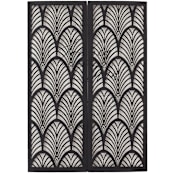"Art Deco Great Gatsby Gatefold Laser Cut Wedding Cover for 5x7 Card  | Set of 10 | Envelopes Included" - Invitation Jackets and Overlays in black by Self Stationery