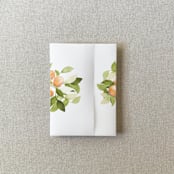 "Oranges Vellum Jacket for Wedding Invitations | For Petite 4.25x6" Invitations | Set of 10" - Invitation Jackets and Overlays in orange by Cotton and Bow