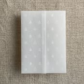 "White snow flake and forest vellum wrap for 5x7 card | pack of 10" - Invitation Jackets and Overlays in white by Ivory Invitations