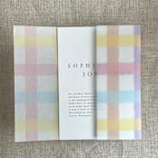 "Marshmallow checkers printed vellum wrap for 5x7 card | pack of 10" - Invitation Jackets and Overlays in multicolorassorted-colors by Ivory Invitations