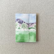 "Mountain Watercolor Vellum Jacket for Wedding Invitations | A7 | Set of 10" - Invitation Jackets and Overlays in multicolor by Cotton and Bow