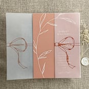 "Ginger ribbon bow printed vellum wrap for 5x7 card | pack of 10" - Invitation Jackets and Overlays in orange by Ivory Invitations