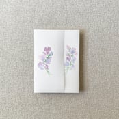 "Purple Floral Vellum Jacket for Wedding Invitations | A7 | Set of 10" - Invitation Jackets and Overlays in purple by Cotton and Bow