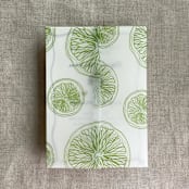 "Lime citrus celebration printed vellum wraps for 5x7 card | pack of 10" - Invitation Jackets and Overlays in green by Ivory Invitations