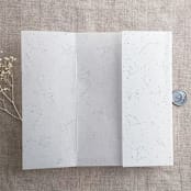 "Stella Celestial steel blue color printed vellum wrap for 5x7 card | pack of 10" - Invitation Jackets and Overlays in blue by Ivory Invitations