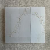"Jessica minimalist gold vellum wraps for 5x7 card | pack of 10" - Invitation Jackets and Overlays in gold by Ivory Invitations