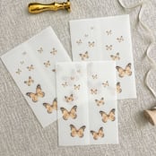 "Monarch butterfly vellum wrap for invitations | Set of 10" - Invitation Jackets and Overlays in multicolorassorted-colors by Maria Ferrer G.