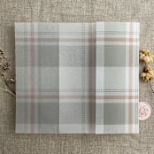 "Plaid lovers blush gray madaras printed vellum wrap for 5x7 card  | pack of 10" - Invitation Jackets and Overlays in multicolor by Ivory Invitations