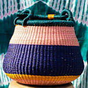"Zoore Color Block Basket Medium" - Decorative Storage in multicolor by AKETEKETE