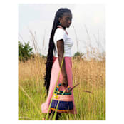 "Zoore Color Block Basket Medium" - Decorative Storage in multicolor by AKETEKETE