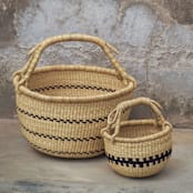 "Kilika Check Check Basket Set" - Decorative Storage in multicolor by AKETEKETE