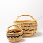 "Kilika Check Check Basket Set" - Decorative Storage in multicolor by AKETEKETE