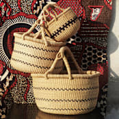 "Kilika Check Check Basket Set" - Decorative Storage in multicolor by AKETEKETE