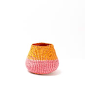"Bolo Colour Block Baskets (Pink/Yellow/Orange)" - Decorative Storage in multicolor by AKETEKETE