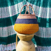 "Bolo Color Block Basket With Handles" - Decorative Storage in multicolor by AKETEKETE