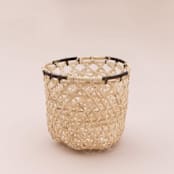 "Handwoven Storage Organizer" - Decorative Storage in beige by Jennifer Abelev