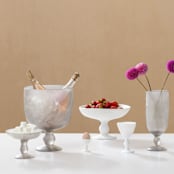 "Pedestal Goblet White" - Glassware in white by Tina Frey